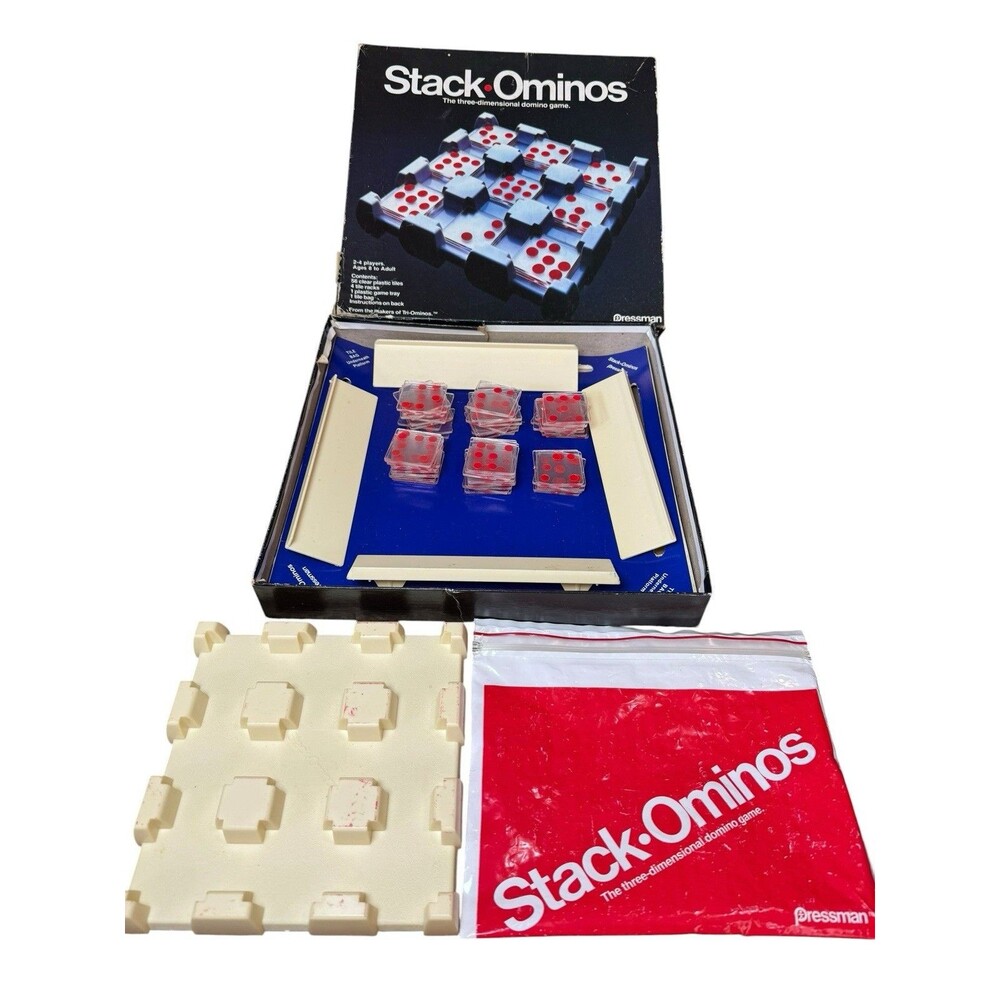 Stack Ominos Game - The Three Dimensional Domino Game Night #4426 1978 Pressman